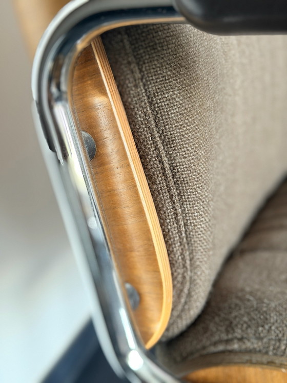 Vintage Giroflex Office Chair Martin Stoll, Swivel chairs, Wood, Textile, Brown (photo 2 of 6)