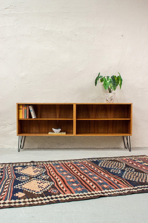 Vintage sideboard, chest of drawers, bookshelf, teak, walnut, 1960s, Mid Century – dressoirs, Wood