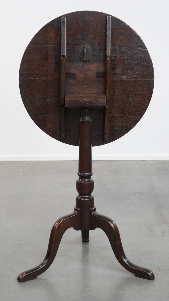Image 1 of Antieke Engelse tilttop tafel/ bijzettafel uit 19e eeuw
