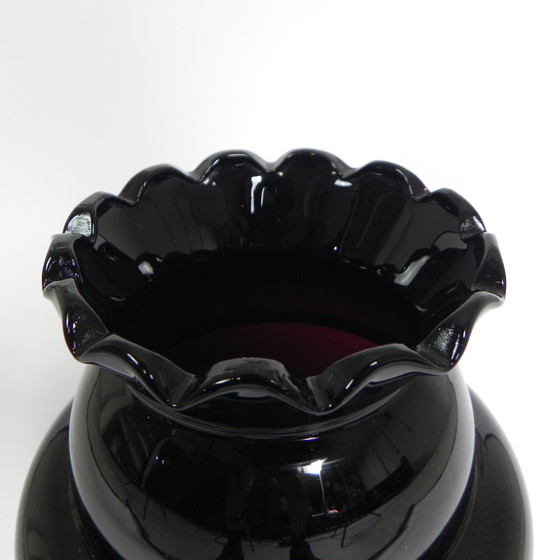 Image 1 of Art-Déco-Vase mit geripptem Rand, Doyen, Boom, 1930er Jahre