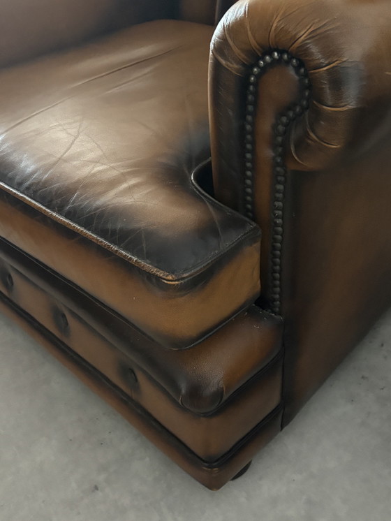 Image 1 of Originele leren oorfauteuil
