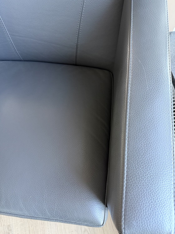Image 1 of Fauteuil en cuir gris Leolux Dolcinea.