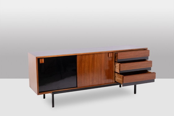 Image 1 of Bernard Marange. Teakhouten dressoir. Circa 1960.