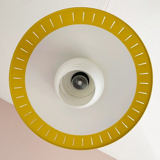 Image 1 of Lampada Mid Century Modern in vetro opalino, design olandese