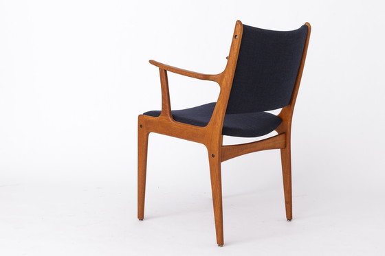 Image 1 of Pair of Danish Armchairs by Johannes Andersen | 1960s Teak & Marine Blue Upholstery | Mid-Century Modern Design