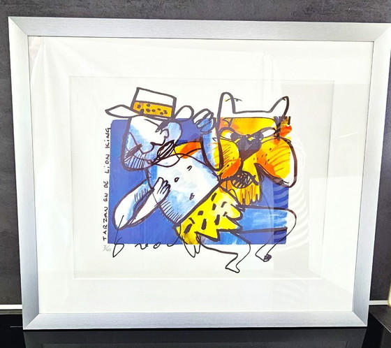 Image 1 of Herman Brood - Serigrafia di Tarzan e il Re Leone