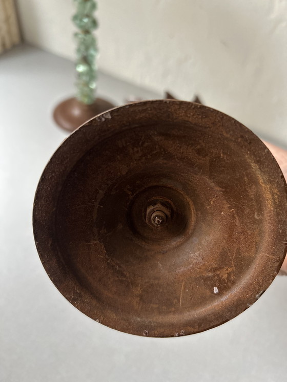 Image 1 of Set aus zwei Kerzenständern, Lotusblume