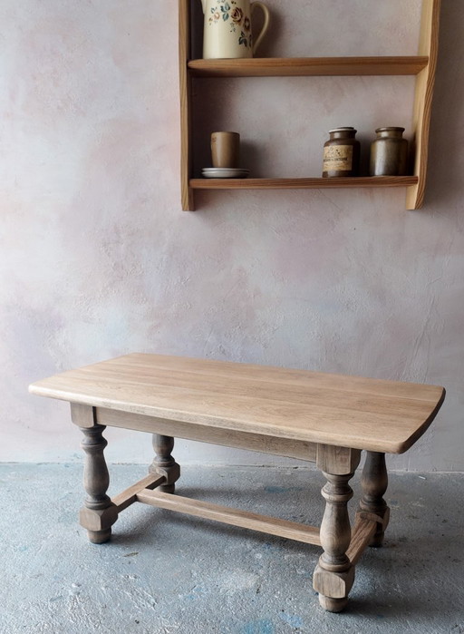 Table basse de ferme ancienne en chêne massif