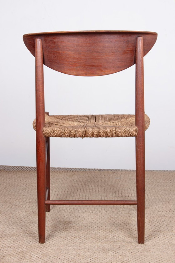 Image 1 of 6 sedie danesi in teak e alghe, modello 316 di Peter Hvidt e Orla Molgaard-Nielsen per Soborg Mobelfabrik.