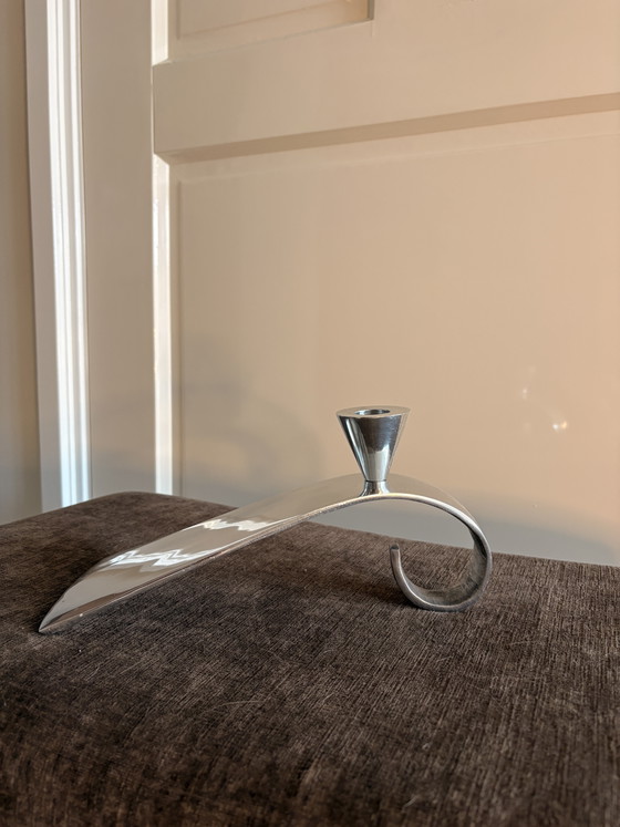 Matthew Hilton "Comma" Portacandele – Design Vintage Anni '80 – Aluminium (photo 5 of 5)