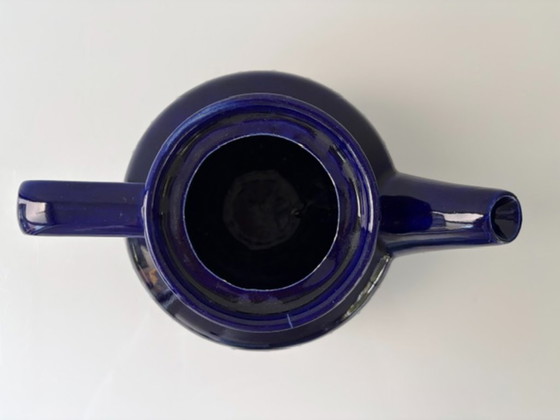 Vintage Keramieken Theepot Kobaltblauw Fat Lava 1,2L – Servies, Ceramic (photo 12 of 14)