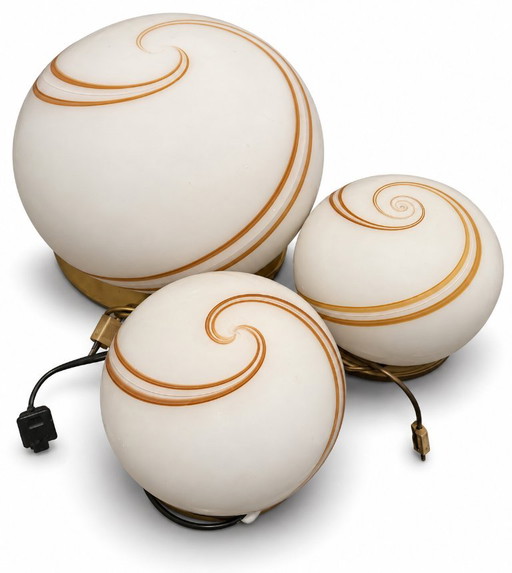 Set aus drei Tischlampen Mitte der 60er Jahre