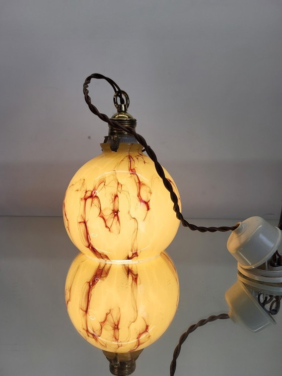 Image 1 of Lampada in vetro opalino Art déco, Verreries de Scailmont, Henri Heemskerk, Belgio