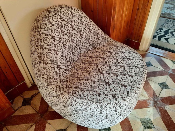 Sillón Mid-Century con tela estampada, años 70 – Sillones, Mid Century Modern (photo 2 of 7)