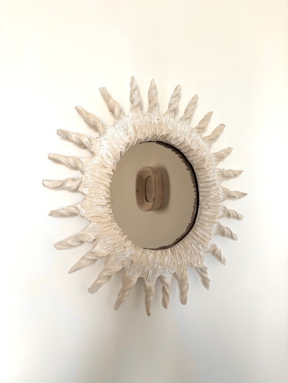 Image 1 of Specchio in ceramica francese contemporaneo, "Sole II" di Renzo Maar