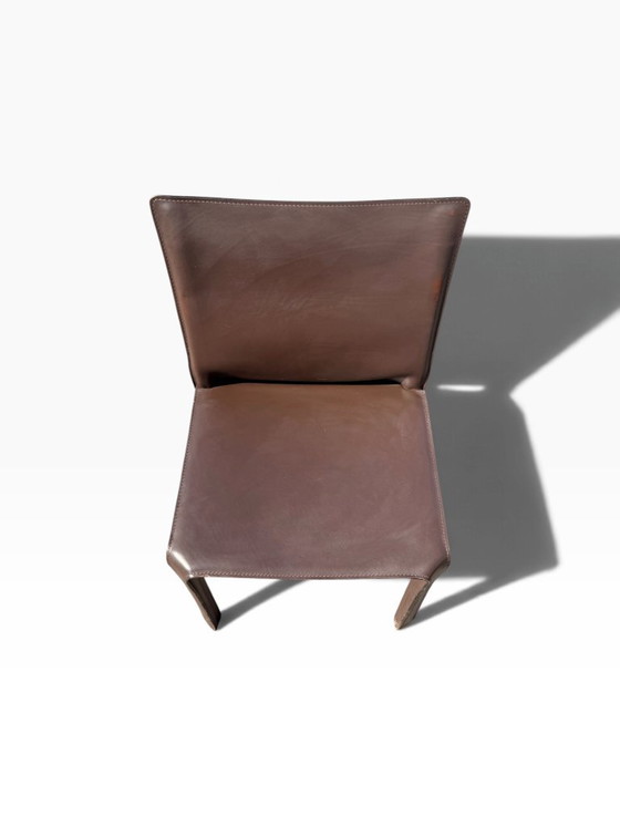 Sedia CAB 412 di Mario Bellini per Cassina, pelle sella marrone – Sedie da pranzo, Leather (photo 5 of 14)
