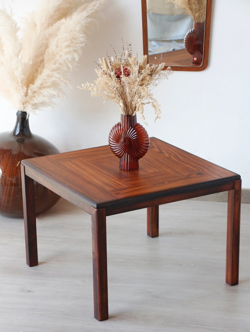 Square Rosewood Side Table - Henning Kjaernulf for Vejle Stole & Møbelfabrik, Denmark, 1960s