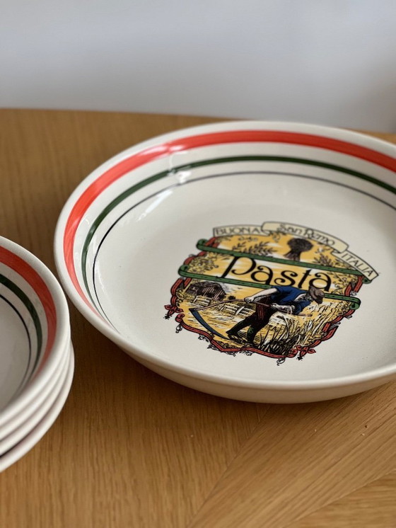 Image 1 of Vintage Italiaanse pastaborden + schaal 🍝🇮🇹