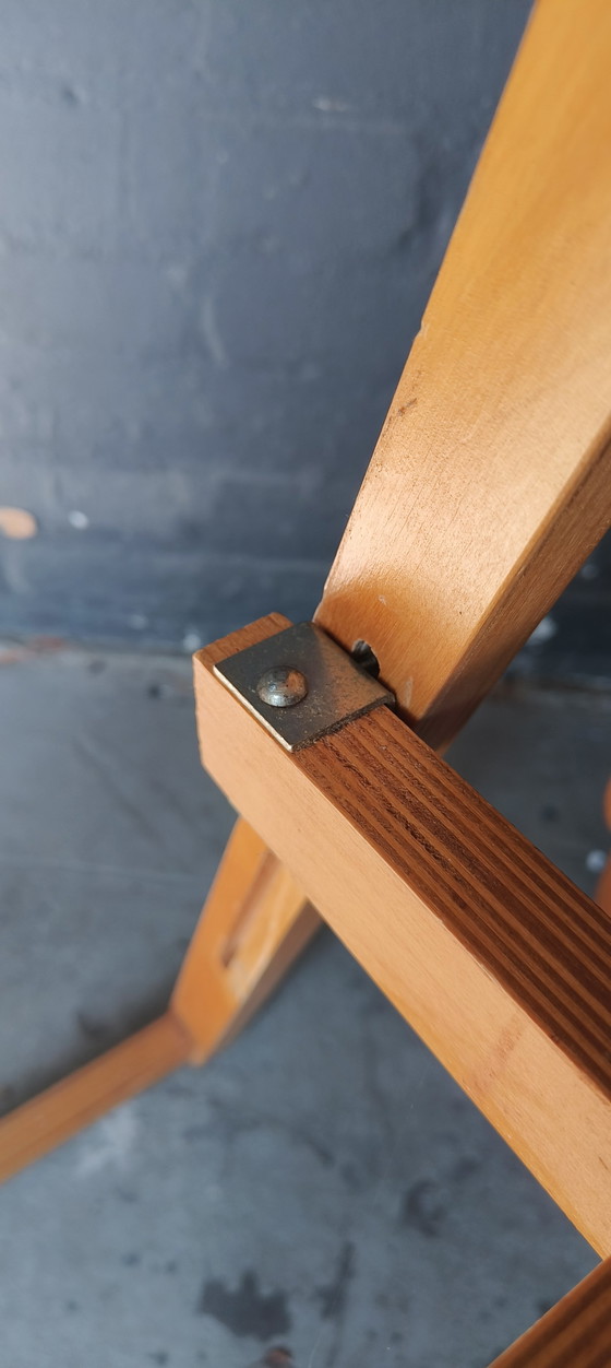 Image 1 of Chaises pliantes rétro vintage années 80, style Alvar Aalto, scandinaves, IKEA, en bois de hêtre