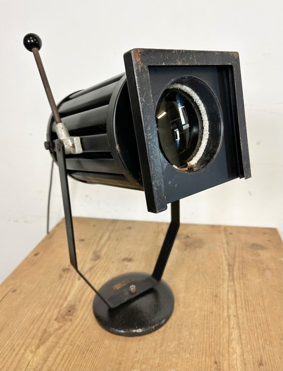 Image 1 of Lampe de table projecteur de théâtre noir vintage, années 1960