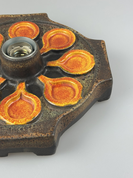 Image 1 of Lámpara de pared de cerámica de los años 60 y 70, diseño de la era espacial de mediados de siglo