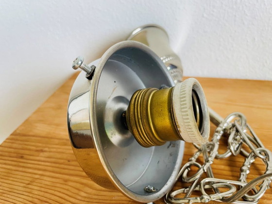 Image 1 of Große Mid-Century Modern Hängelampe aus mattiertem Glas, 1960er Jahre