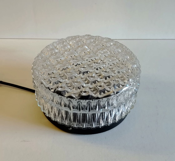 Plafonnier ou applique en verre moulé - design 70's en (photo 2 of 10)