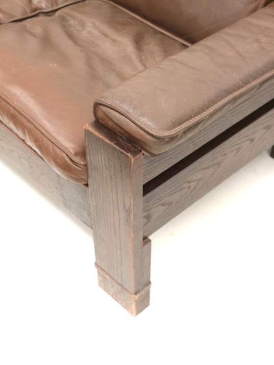 Image 1 of Canapé vintage Mid Century design en cuir 757 par Harry de Groot pour Leolux, 1970