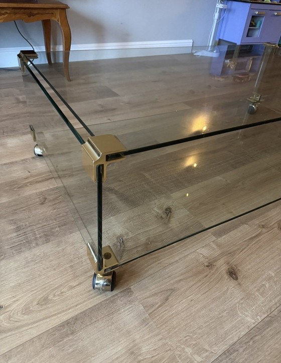 Image 1 of Vintage glass coffee table
