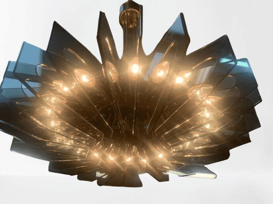 Lampadario di Gino Paroldo per Fontana Arte – Ottone, Italian Design (photo 10 of 11)