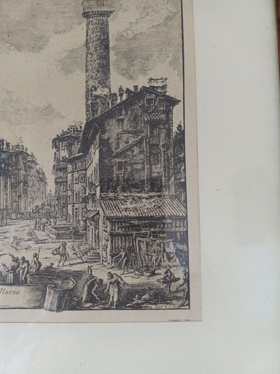 Image 1 of Stampa Roma Colonna Traiana Piranesi metà '900