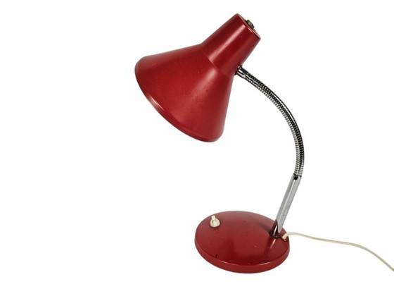 Image 1 of Hala Zeist - lampada da tavolo - rosso - collo flessibile - anni '60