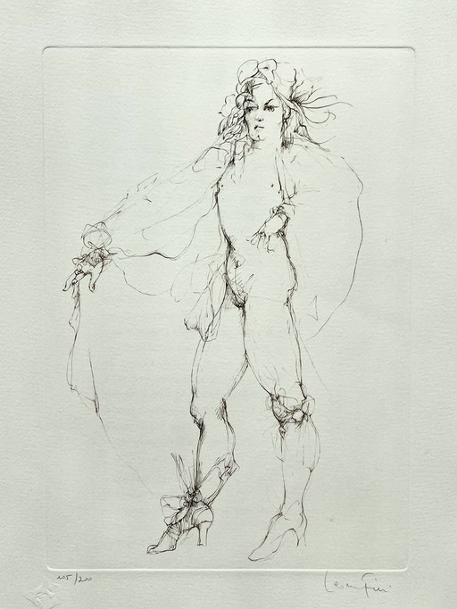 Leonor Fini, King, zeldzame litho op Arches papier, circa 1980