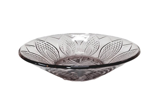 Vintage purple glass fruit bowl 