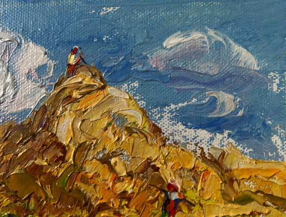 Image 1 of Original Oil Painting Summer Field Landscape Light and peace among the meadows