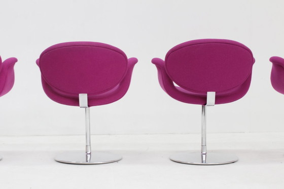 Image 1 of Set van 4 Artifort Little Tulip eetkamer stoelen van Pierre Paulin 