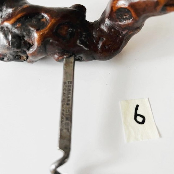 Image 1 of Tire-bouchon vintage français Bernard Siret, 6 racines en bois de vigne, années 1930