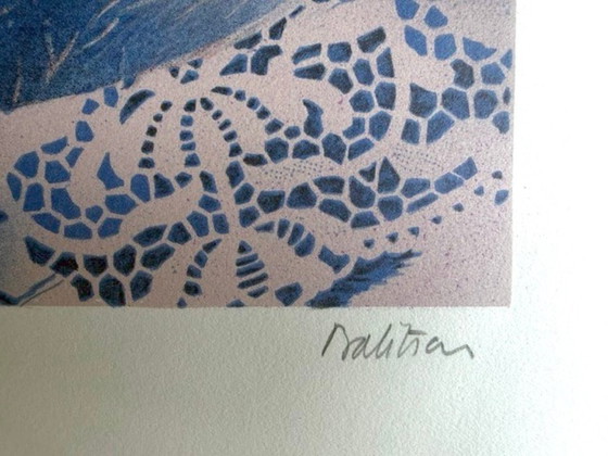 Image 1 of Lithografie "Blauw stilleven" van Jean-Jacques Balitran