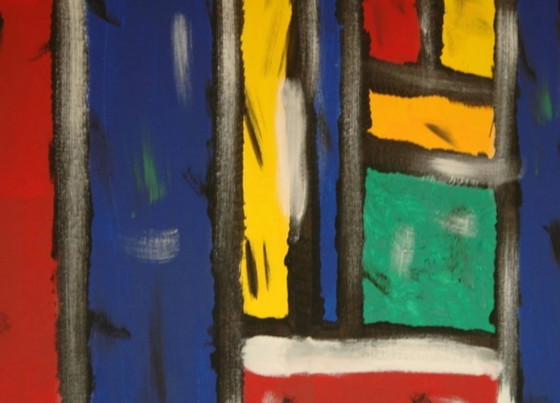 Pintura abstracta, Multi Color, CB, Pinturas y dibujos, Lienzo, Rojo (foto 7 de 10)