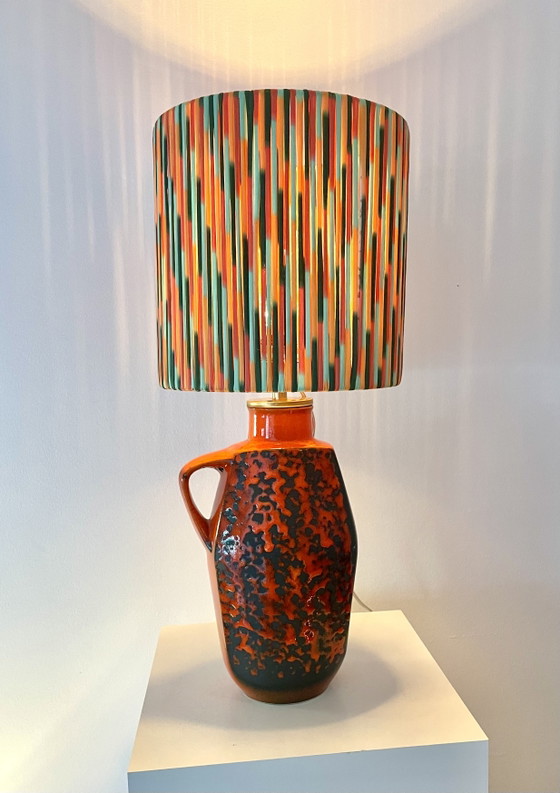 Image 1 of 1970s Fat Lava Lamp with Pop Art Shade