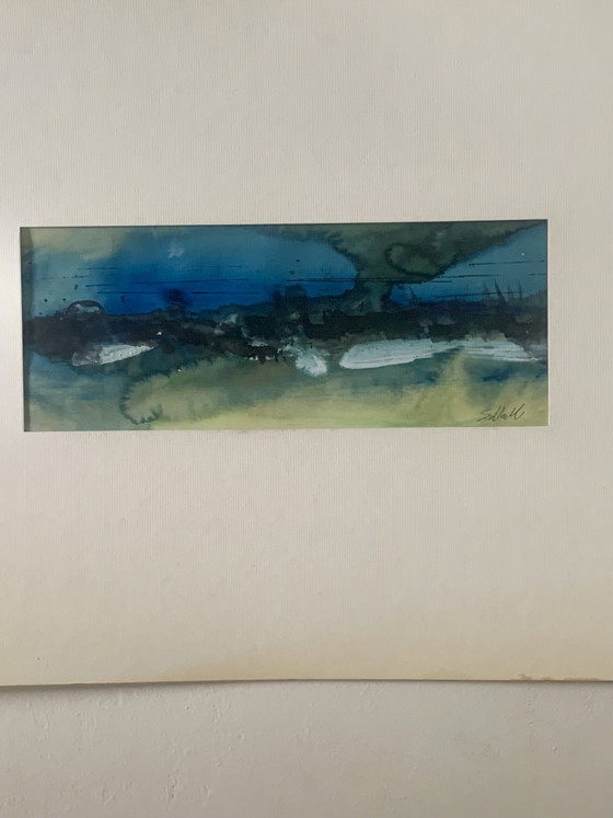 Original Watercolor - Slava Saveliev (1944-2013) - Provenance Atelier 90s – Paintings & Drawings, Paper (photo 7 of 8)