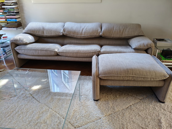 Image 1 of Cassina Maralunga 40 With Ottoman Reupholstered