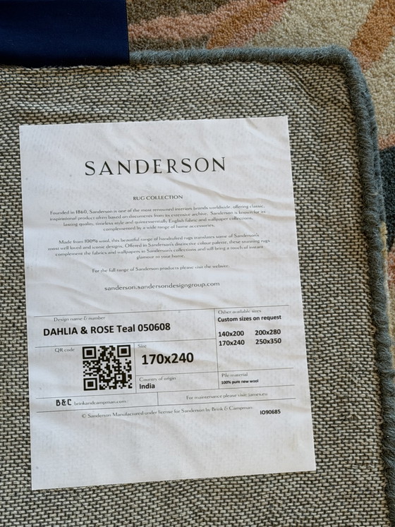 Brink en Campman Tappeto Sanderson Dahlia & Roseship Teal – Brink & Campman, Tappeti, Wool (photo 8 of 10)