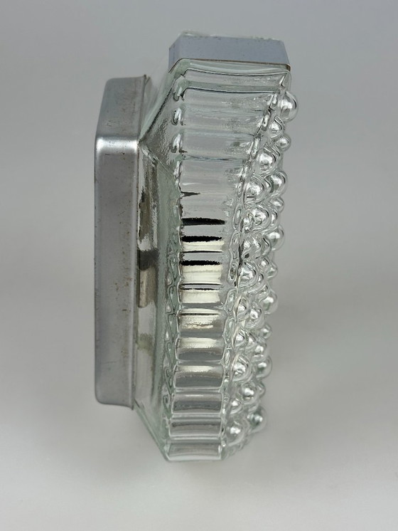 Image 1 of 60s 70s Bubble Wall Lamp Chrome & Glass Space Age by Hustadt Leuchten