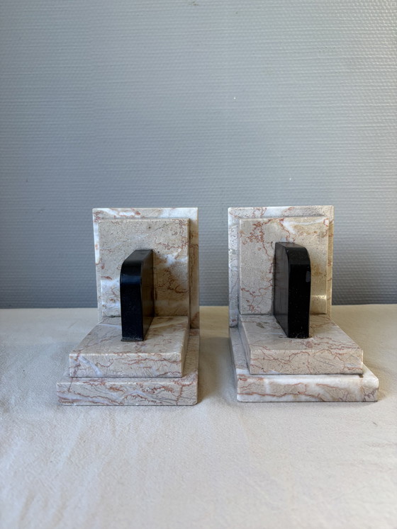 Image 1 of Vintage marble Art Deco style set of bookends