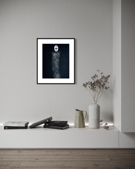 Image 1 of Robert Detheux / Seltene surrealistische Collage / Die Frau mit den zwei Gesichtern