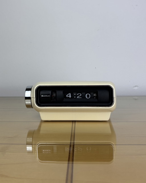 Vintage Sankyo 4000 Digital Clock, Sankyo Clock, Flip, Roll, Alarm Clock, Space Age, 70s, Japan, Minimalism, Mid Century