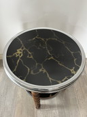 Prachtige Art Deco Bijzettafel met schildpad Shell Accenten