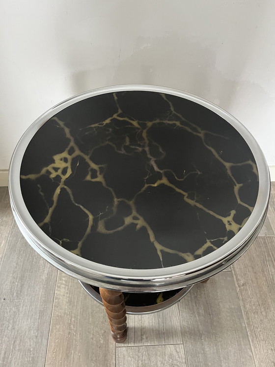 Image 1 of Pratique Art Déco Bijzettafel avec schildpad Shell Accenten