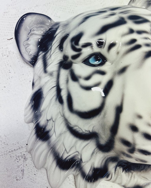 Máscara de pared de tigre de cerámica